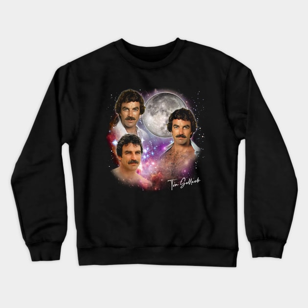 Tom Selleck --   80s Aesthetic Design Crewneck Sweatshirt by DankFutura